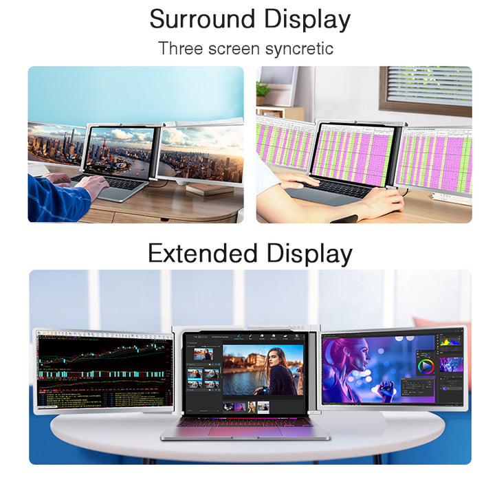 Triple laptop screen